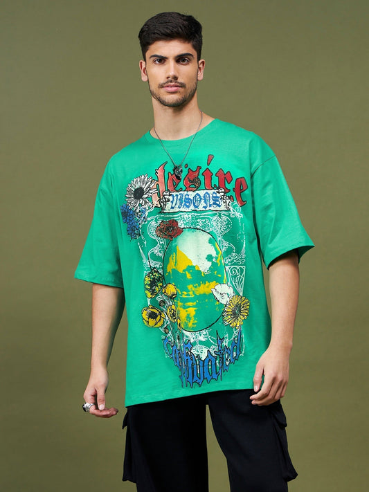 Unisex Green DESIRE Oversized T-Shirt