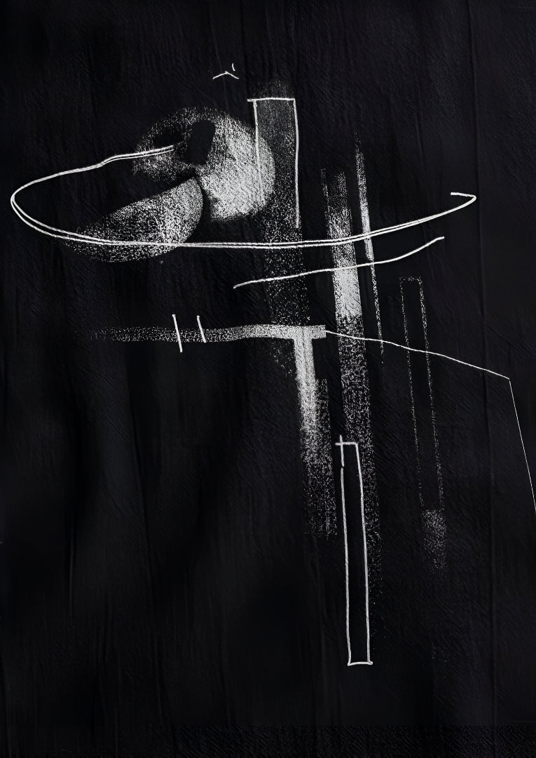 Monochrome Drift Sketch T-Shirt