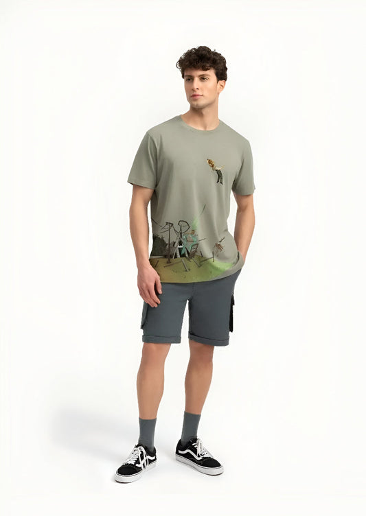 Uprooted Reality Oversized Graphic T-Shirt