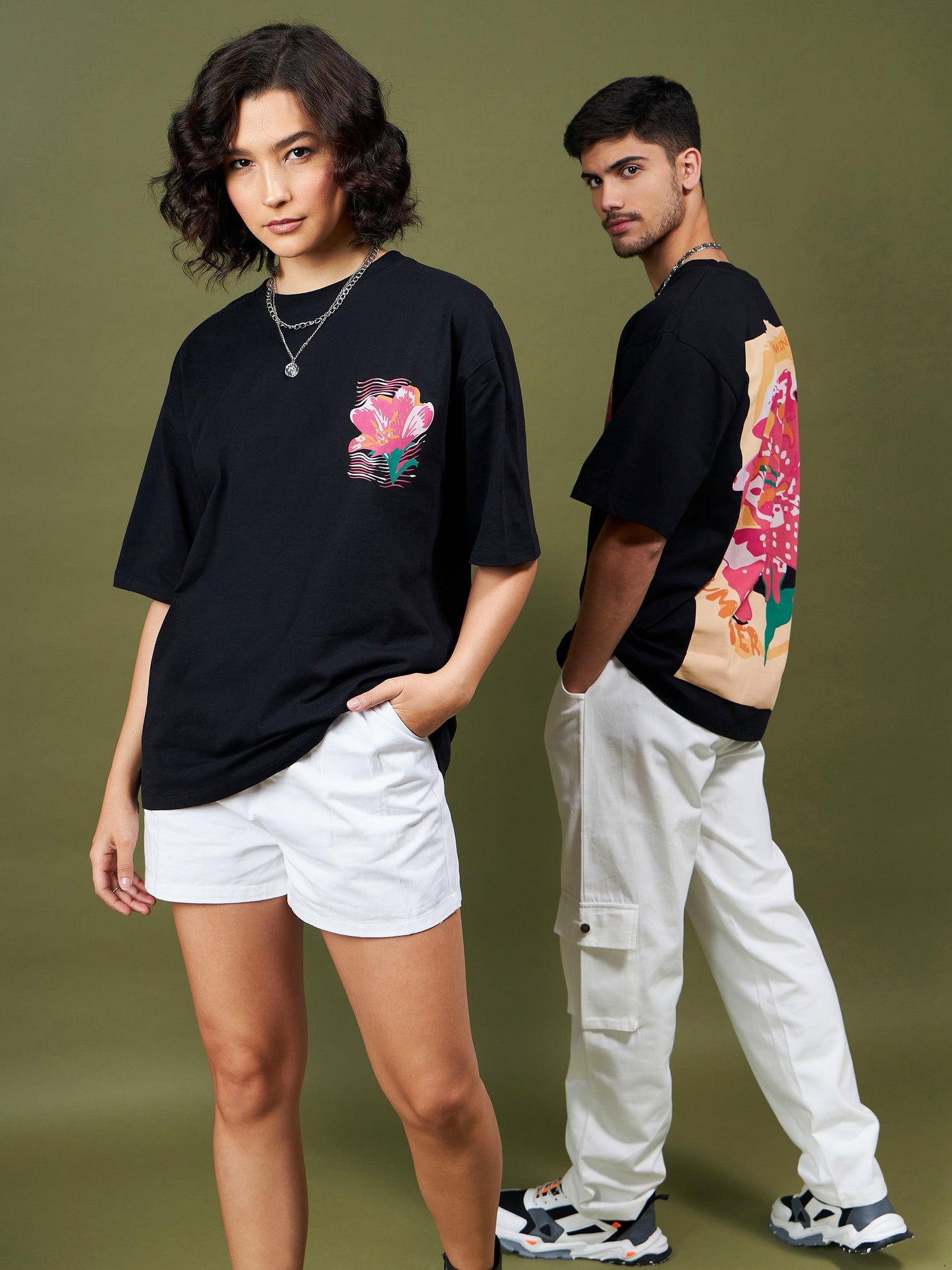 Unisex Black SUMMER Oversized T-Shirt