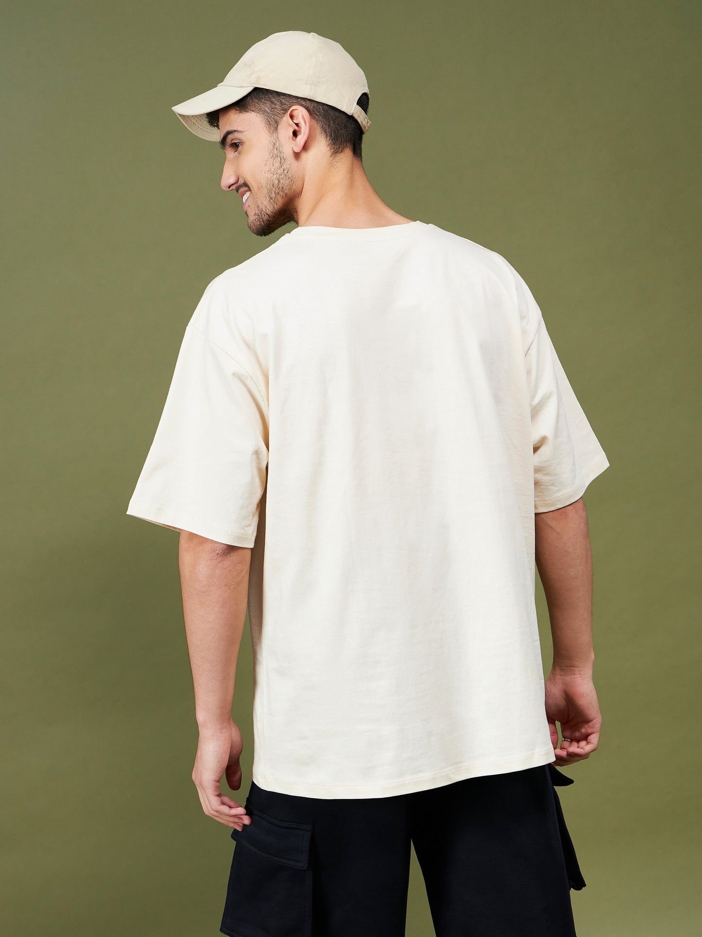 Unisex Beige YOUNG & RECKLESS Oversized T-Shirt
