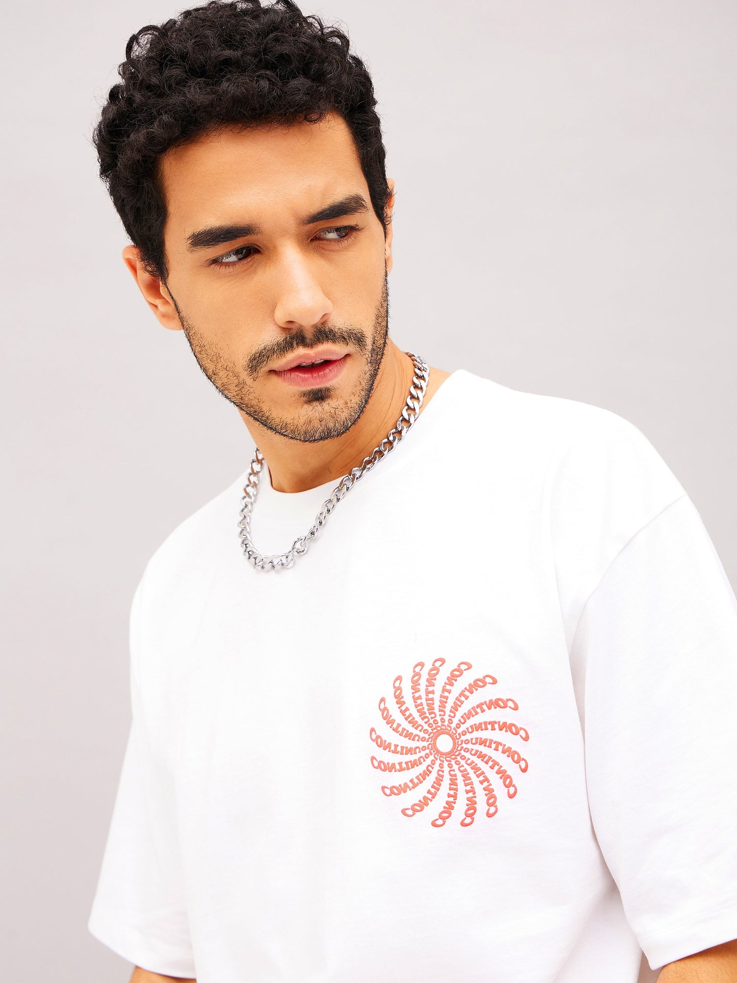 Unisex White CONTINUE Oversized T-Shirt