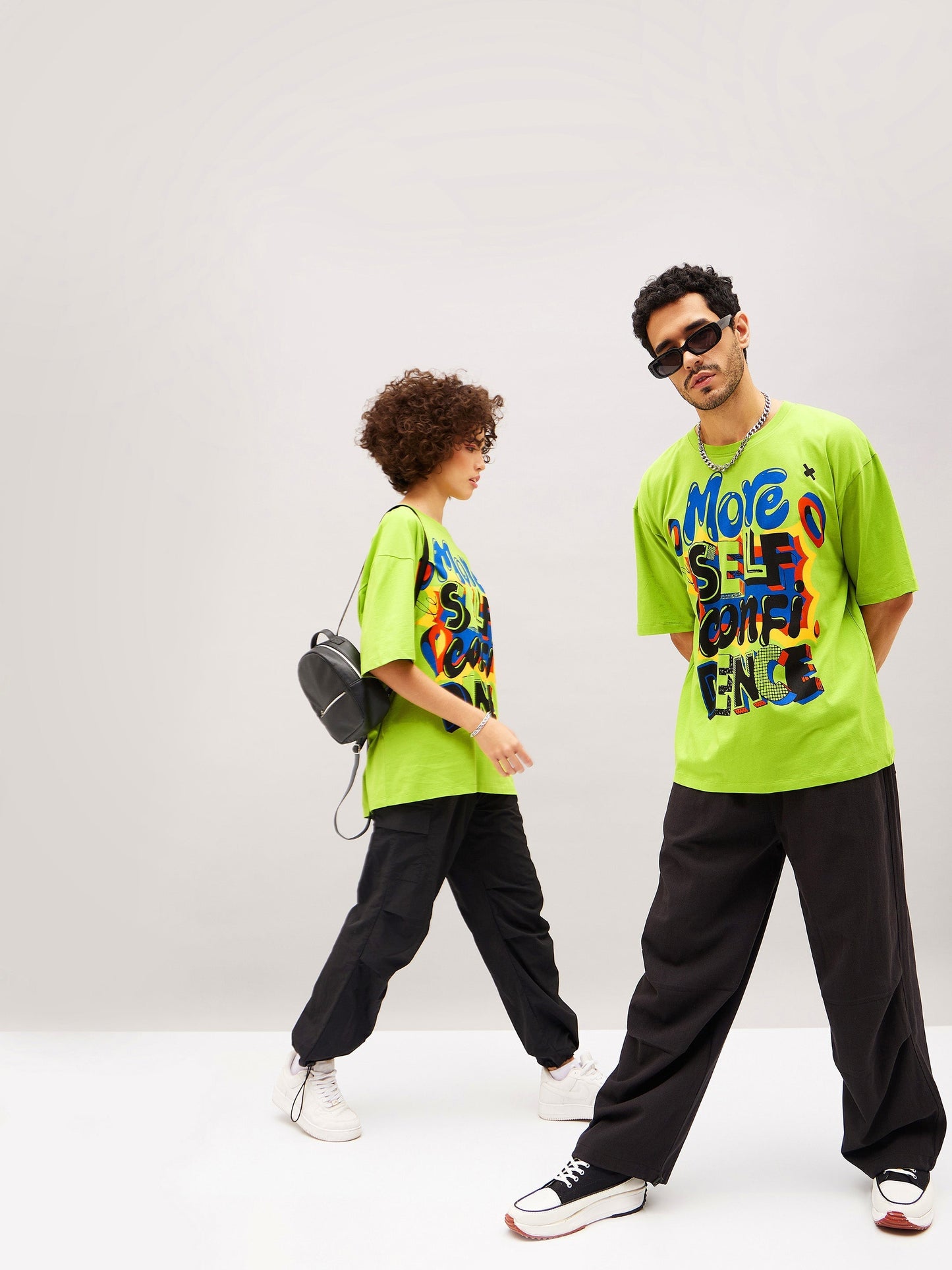 Unisex Green CONFIDENCE Oversized T-Shirt