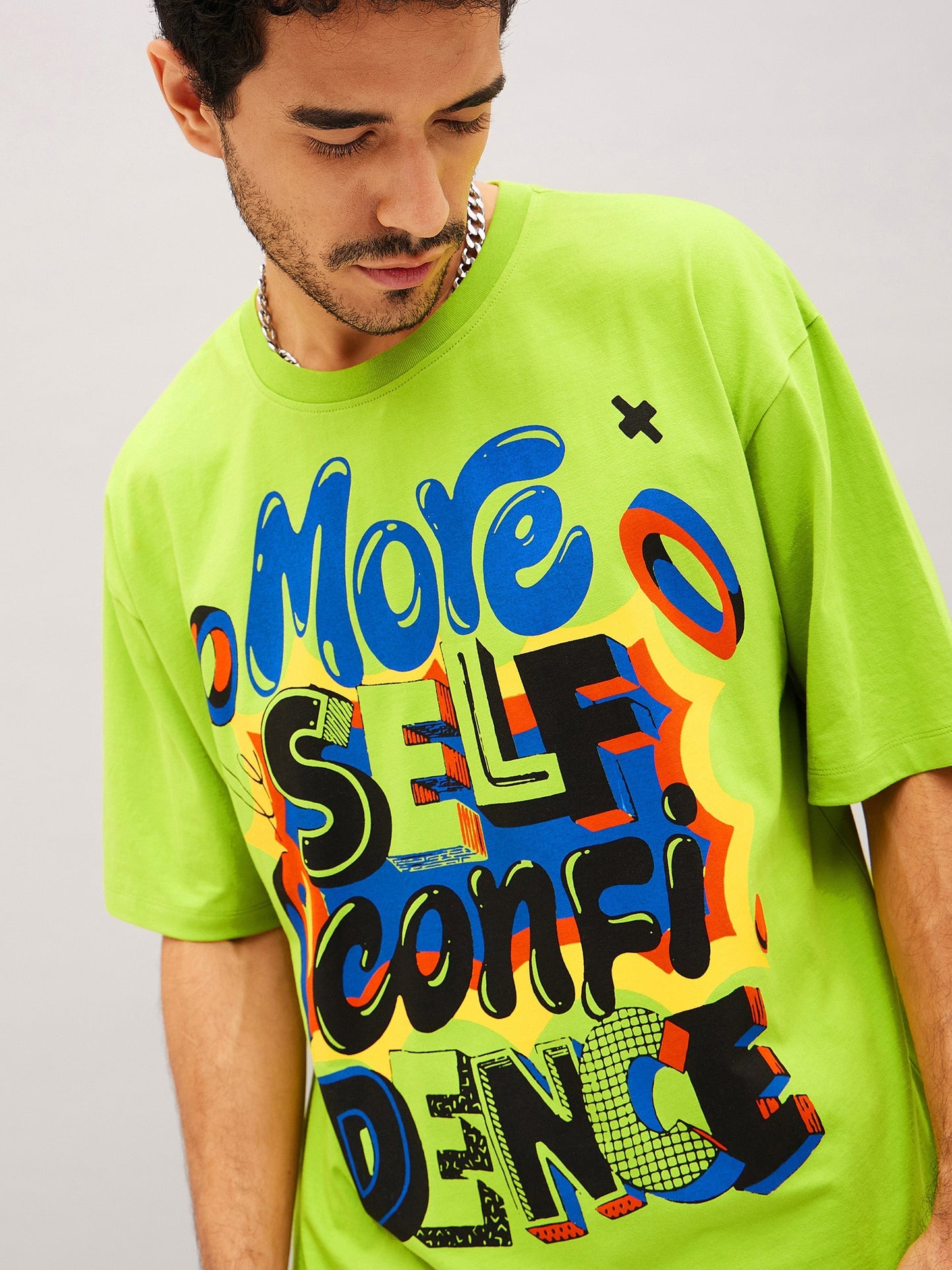 Unisex Green CONFIDENCE Oversized T-Shirt