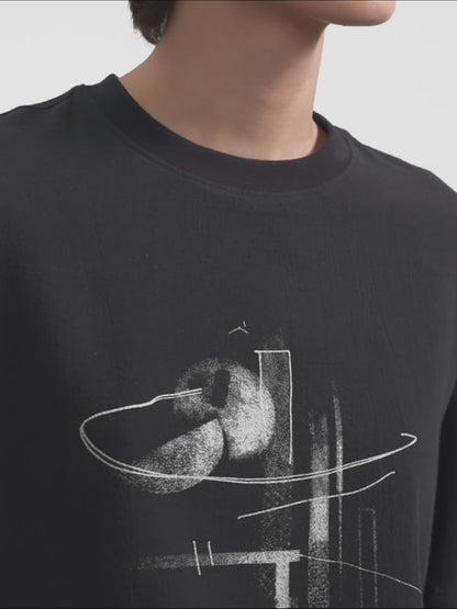 Monochrome Drift Sketch T-Shirt