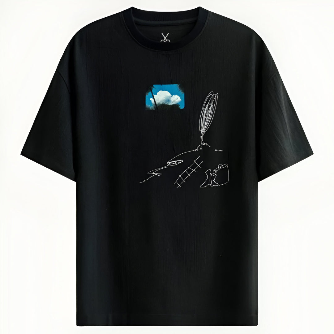 Cloudscape Escape Graphic T-Shirt – Black