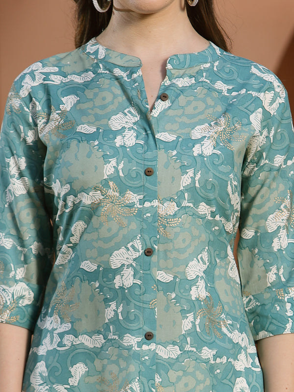 Printed Rayon A-Line Kurta