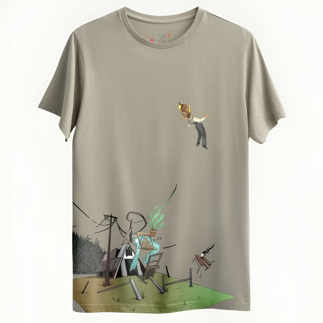 Uprooted Reality Oversized Graphic T-Shirt